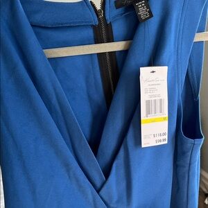 Kenneth Cole Vibrant Blue V-Neck Dress